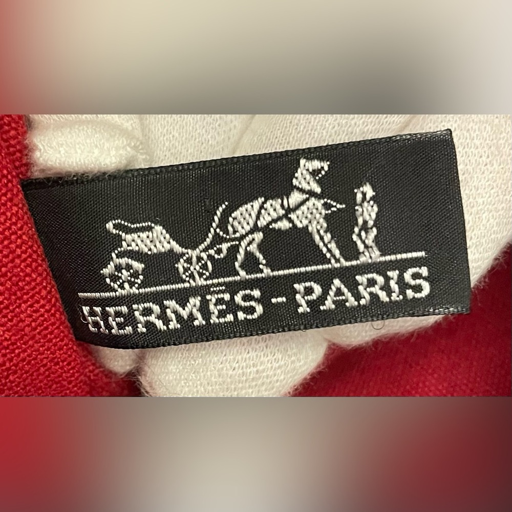 Hermes Authentic Vintage Red Canvas Tote Bag - Picture 8 of 16